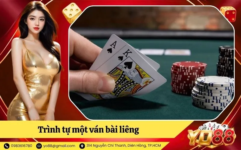 Trình tự một ván bài liêng chi tiết từ lúc chia bài đến khi lật